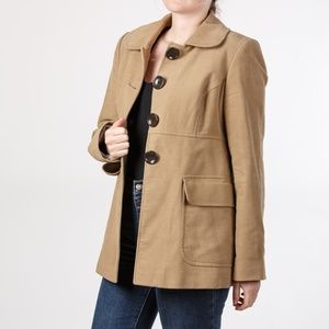 Gap Size 4 Soft Camel Tan Button Jacket w/ Pockets